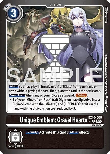 Image for Unique Emblem: Gravel Hearts (Limited Foil) - Digimon Card Game