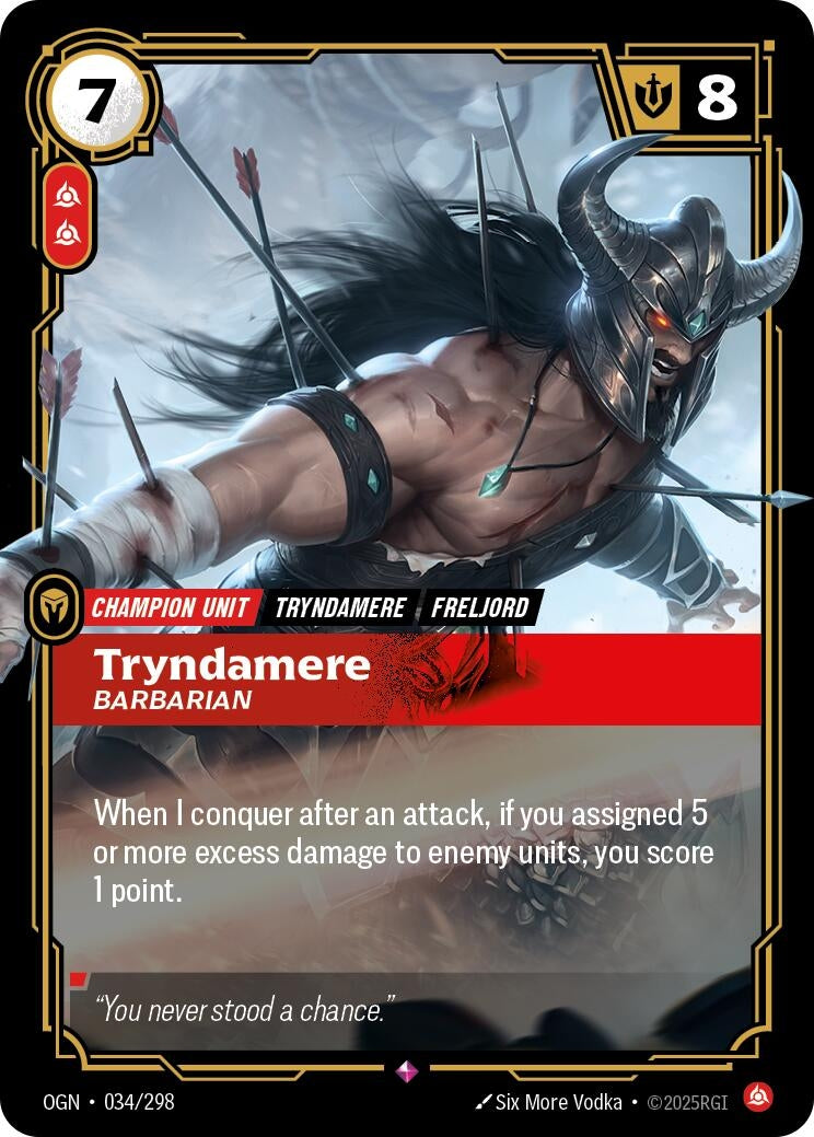Image for Tryndamere, Barbarian - Riftbound: League of Legends Trading Card Game