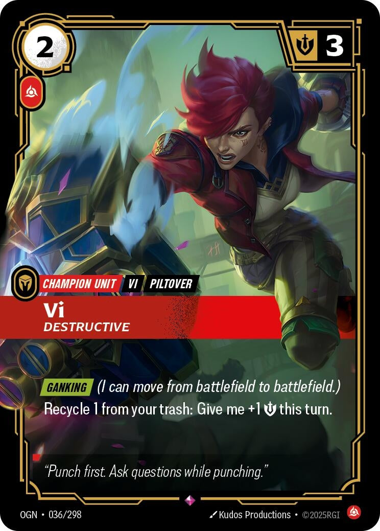 Image for Vi, Destructive - Riftbound: League of Legends Trading Card Game