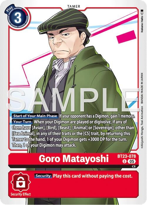 Image for Goro Matayoshi - Digimon Card Game