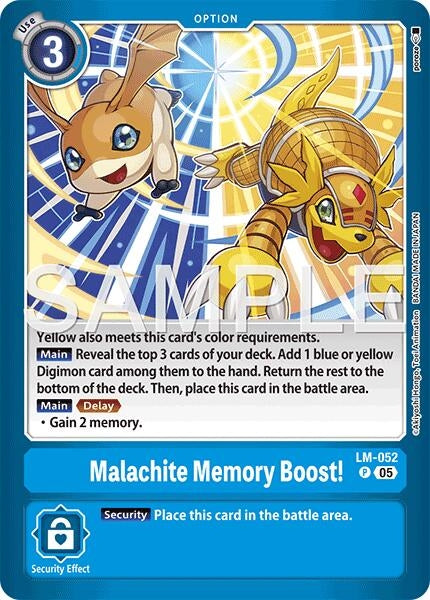Image for Malachite Memory Boost! - Digimon Card Game