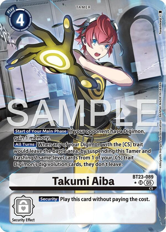 Image for Takumi Aiba (Alternate Art) - Digimon Card Game