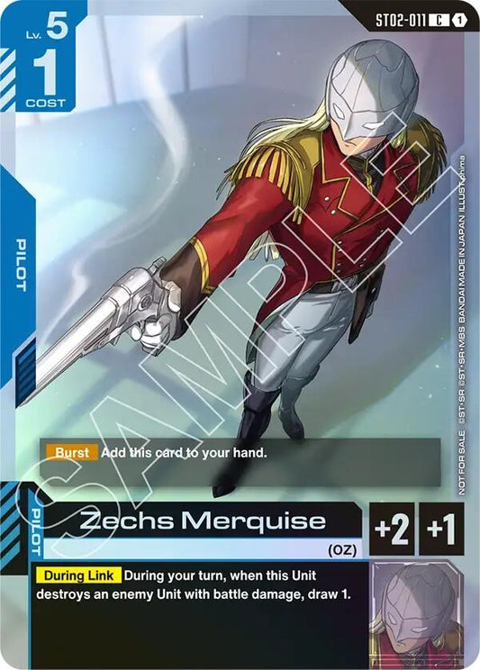 Image for Zechs Merquise (Championship Participation Pack 01) - Gundam Card Game