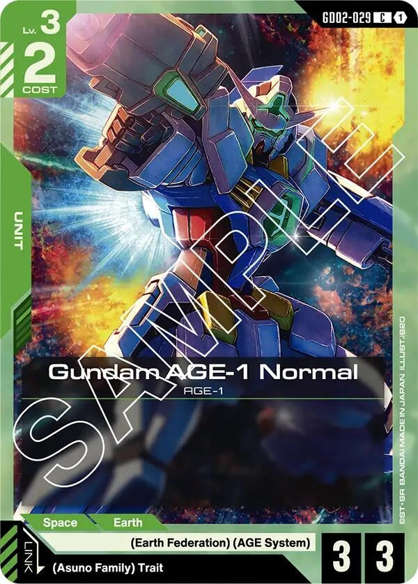 Image for Gundam AGE-1 Normal (GD02-029) - Gundam Card Game