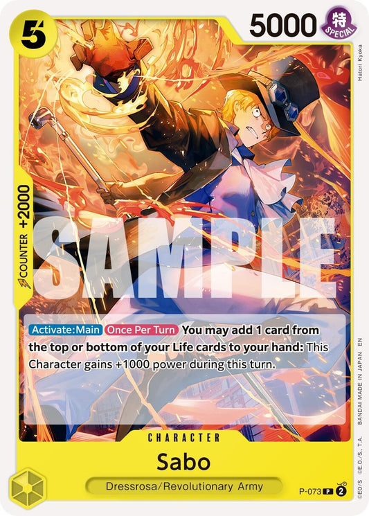 Image for Sabo - P-073 (Reprint) - One Piece Card Game