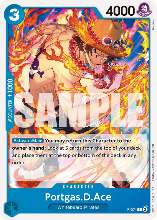 Image for Portgas.D.Ace - P-074 (Pirate Foil) - One Piece Card Game