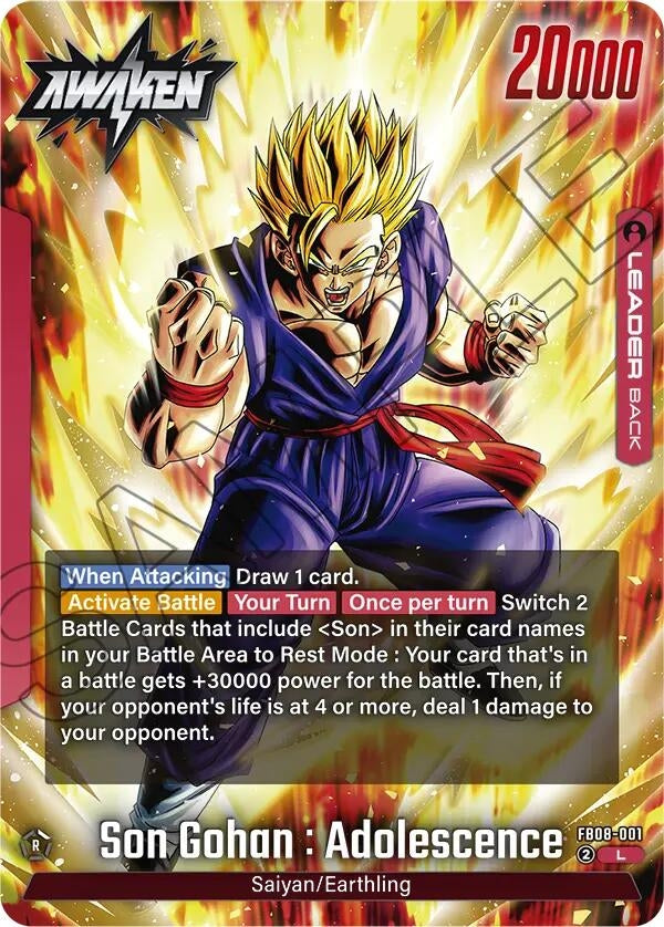 Image for Son Gohan : Adolescence - FB08-001 - Dragon Ball Super: Fusion World