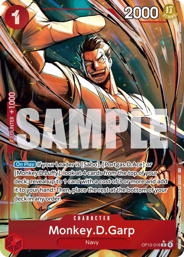 Image for Monkey.D.Garp (Alternate Art) - One Piece Card Game