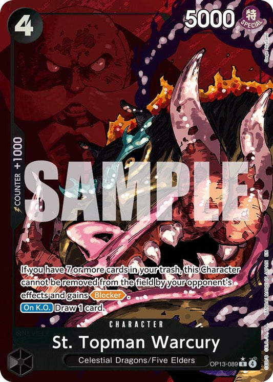 Image for St. Topman Warcury (Alternate Art) - One Piece Card Game