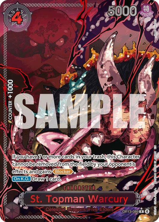 Image for St. Topman Warcury (Parallel) - One Piece Card Game