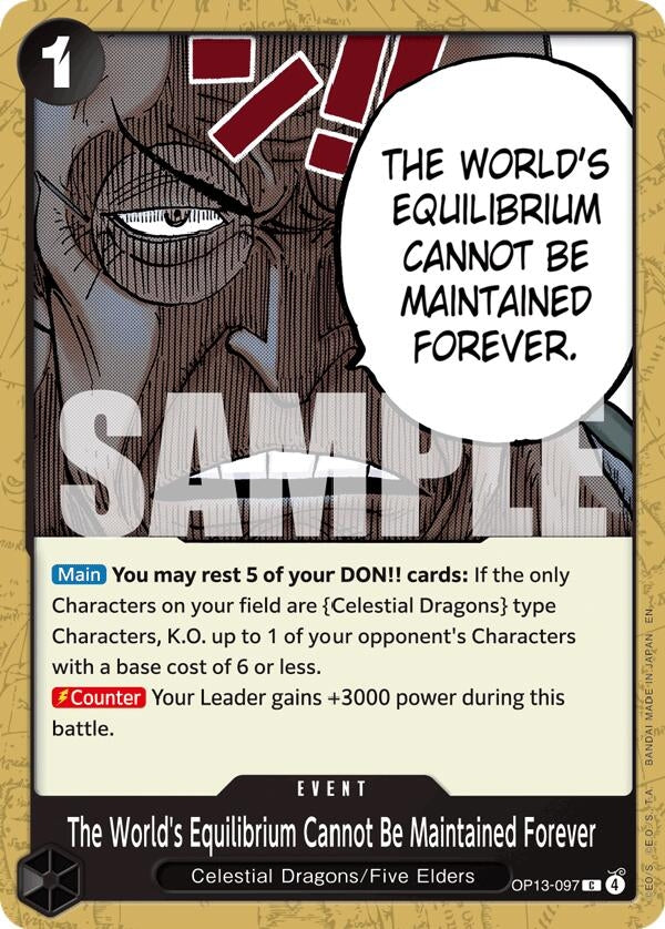 Image for The World's Equilibrium Cannot Be Maintained Forever - One Piece Card Game