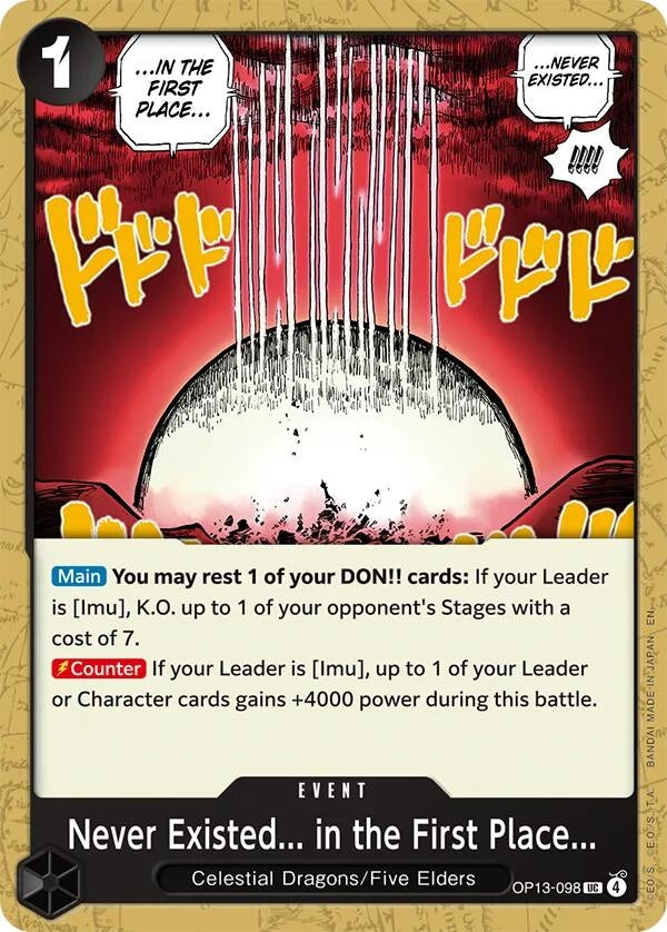 Image for Never Existed... in the First Place... - One Piece Card Game