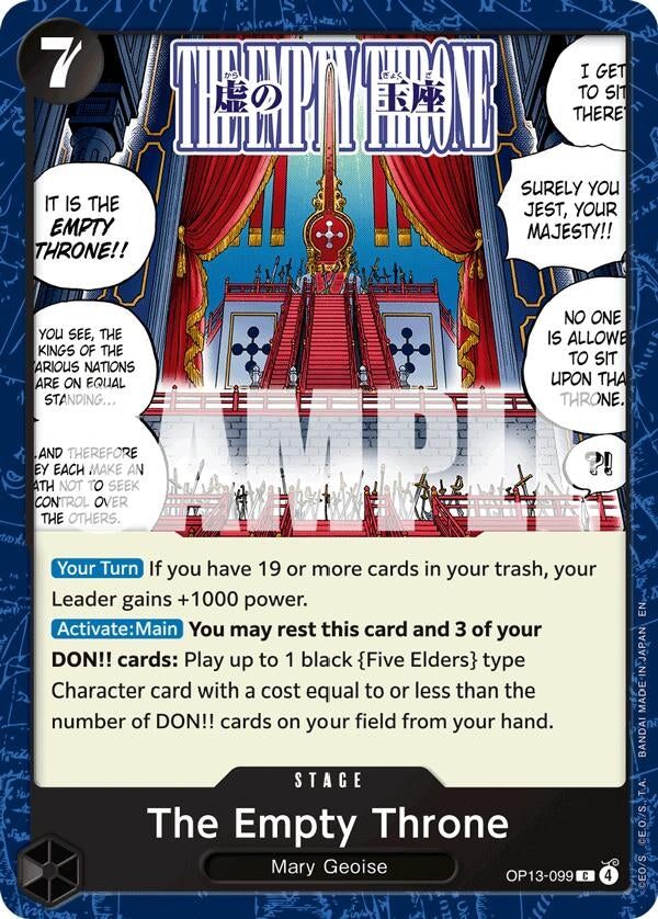 Image for The Empty Throne - One Piece Card Game
