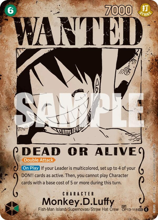 Image for Monkey.D.Luffy (118) (Wanted Poster) - One Piece Card Game