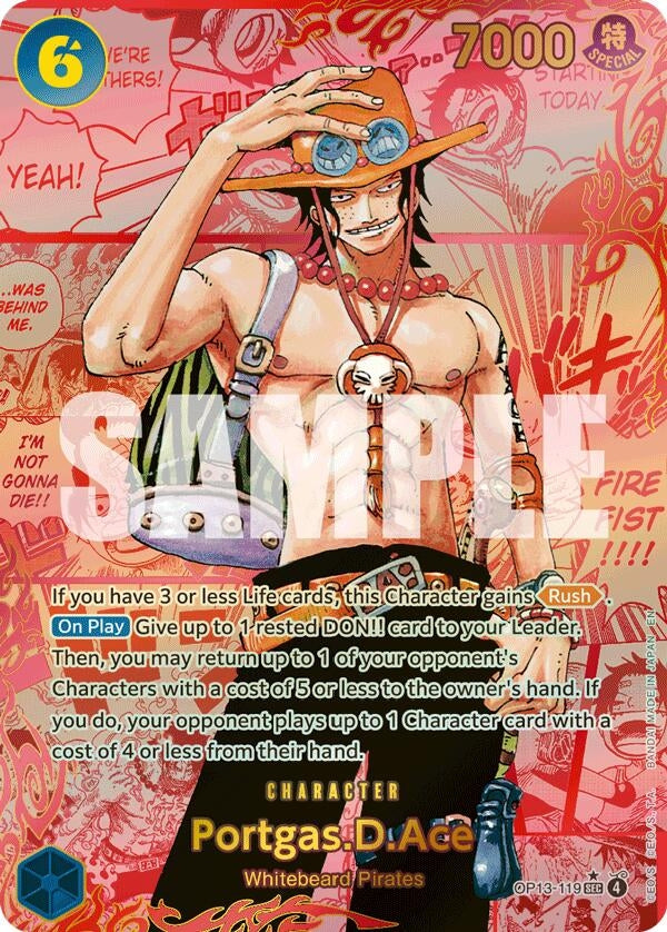 Image for Portgas.D.Ace (119) (Red Super Alternate Art) - One Piece Card Game
