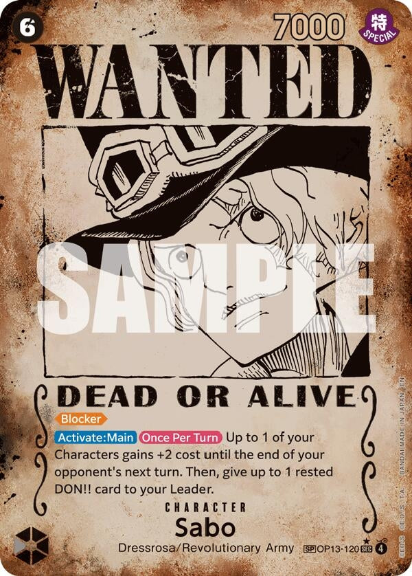 Image for Sabo (120) (Wanted Poster) - One Piece Card Game