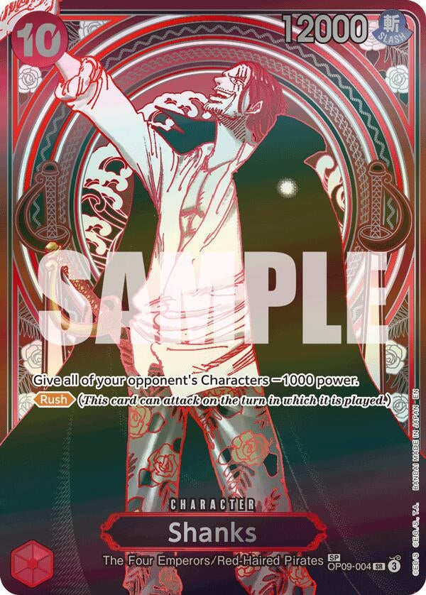 Image for Shanks - OP09-004 (SP) (Silver) - One Piece Card Game