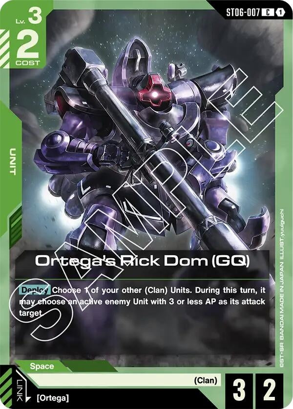 Image for Ortega's Rick Dom (GQ) - Gundam Card Game