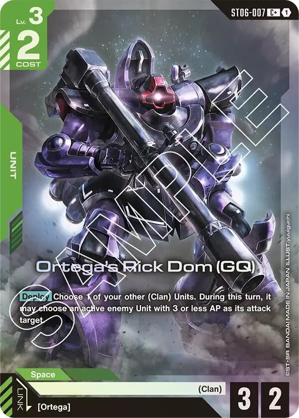 Image for Ortega's Rick Dom (GQ) (C+) - Gundam Card Game
