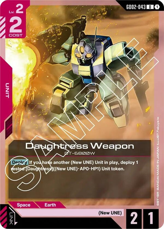 Image for Daughtress Weapon - Gundam Card Game