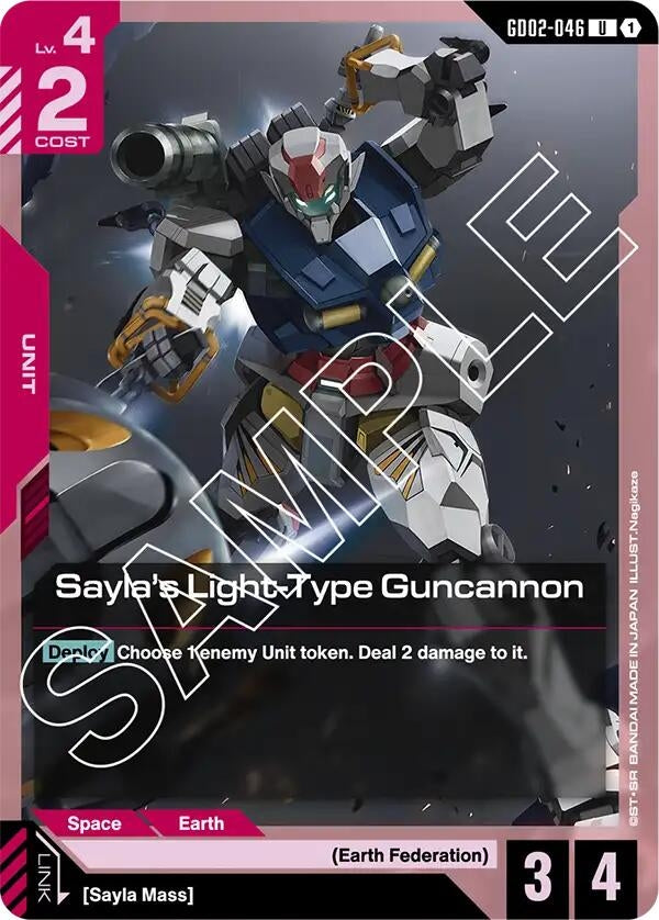 Image for Sayla's Light-Type Guncannon - Gundam Card Game