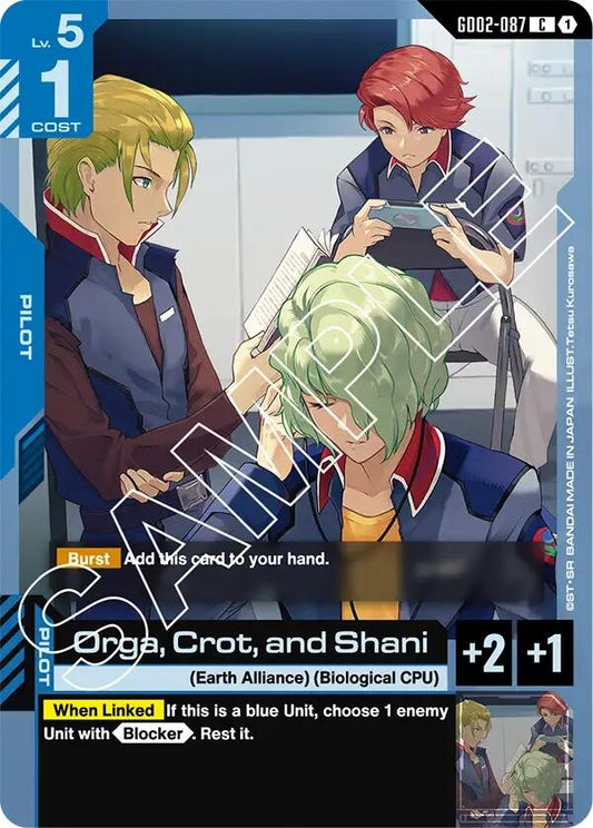Image for Orga, Crot, and Shani - Gundam Card Game