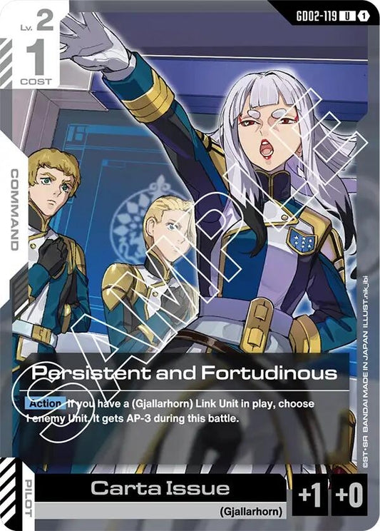 Image for Persistent and Fortudinous - Gundam Card Game