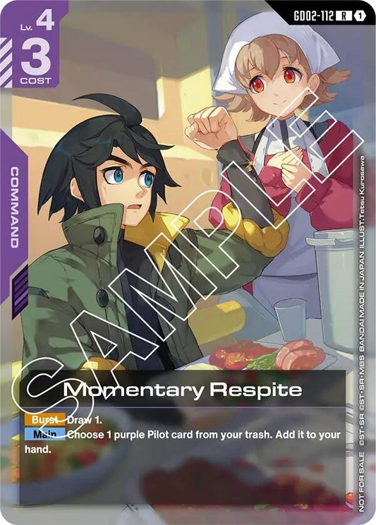 Image for Momentary Respite (Store Tournament Participant Pack 02) - Gundam Card Game