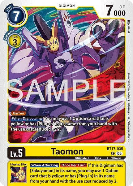 Image for Taomon (BT17-035) - Digimon Card Game