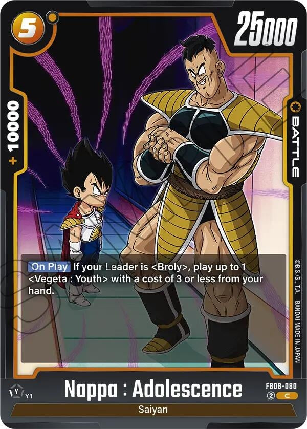 Image for Nappa : Adolescence - Dragon Ball Super: Fusion World