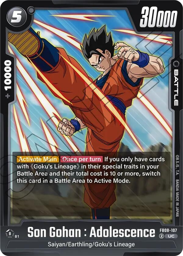 Image for Son Gohan : Adolescence - FB08-107 - Dragon Ball Super: Fusion World