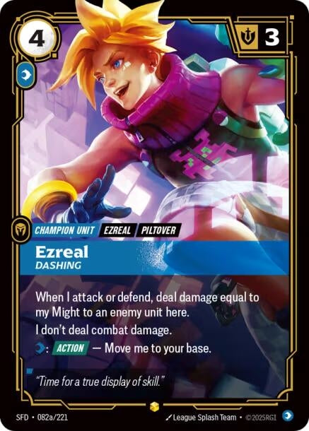 Image for Ezreal, Dashing (Alternate Art) - Riftbound: League of Legends Trading Card Game