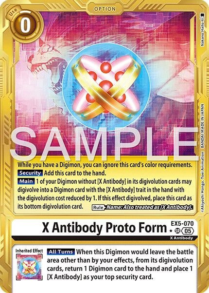 Image for X Antibody Proto Form (Gold Border) - Digimon Card Game