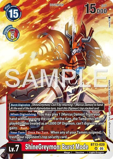 Image for ShineGreymon: Burst Mode (Reprint) - Digimon Card Game