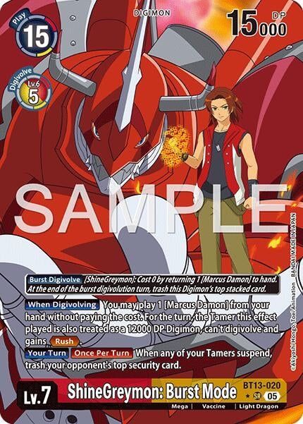 Image for ShineGreymon: Burst Mode (Alternate Art) - Digimon Card Game