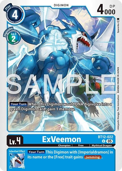 Image for ExVeemon - BT12-022 (Reprint) - Digimon Card Game