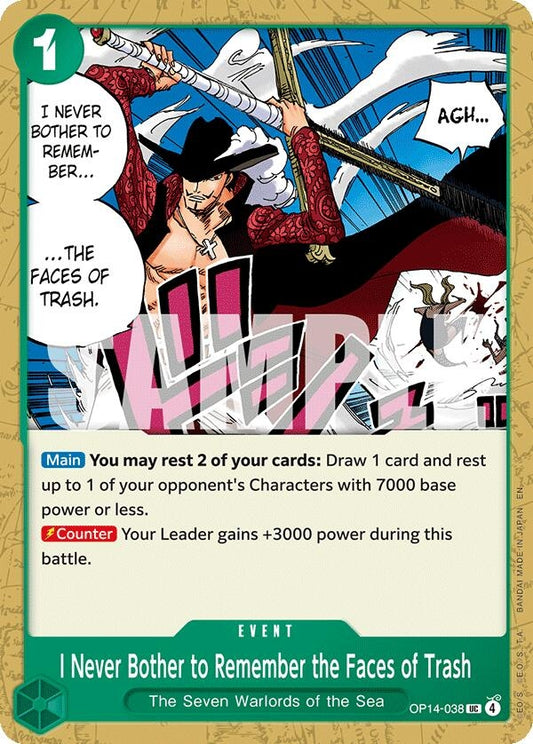 Image for I Never Bother to Remember the Faces of Trash - One Piece Card Game