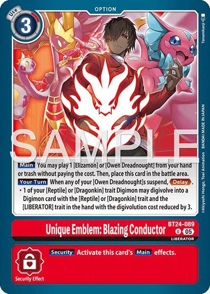 Image for Unique Emblem: Blazing Conductor - Digimon Card Game