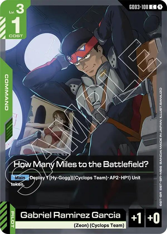 Image for How Many Miles to the Battlefield? - Gundam Card Game