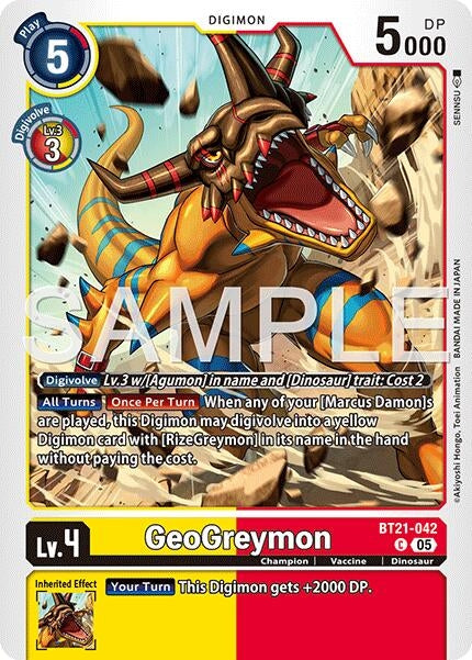 Image for GeoGreymon - BT21-042 (Reprint) - Digimon Card Game