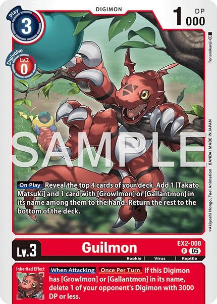 Image for Guilmon - EX2-008 (Reprint) - Digimon Card Game
