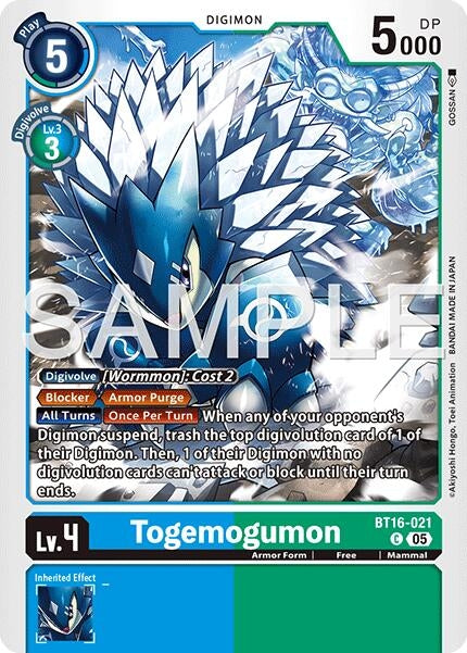 Image for Togemogumon (Reprint) - Digimon Card Game
