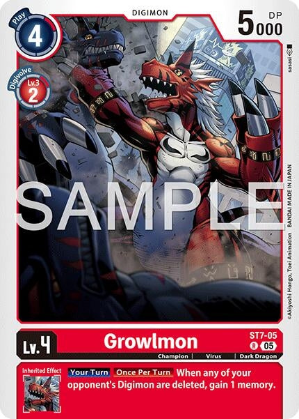 Image for Growlmon - ST7-05 (Reprint) - Digimon Card Game