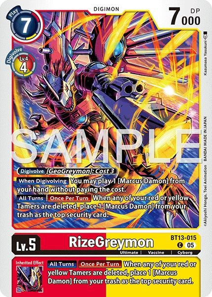 Image for RizeGreymon - BT13-015 (Reprint) - Digimon Card Game