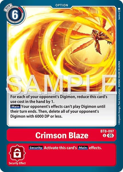 Image for Crimson Blaze (Reprint) - Digimon Card Game