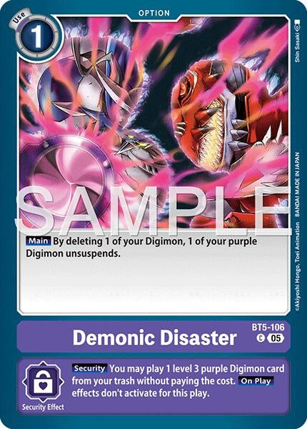 Image for Demonic Disaster (Reprint) - Digimon Card Game