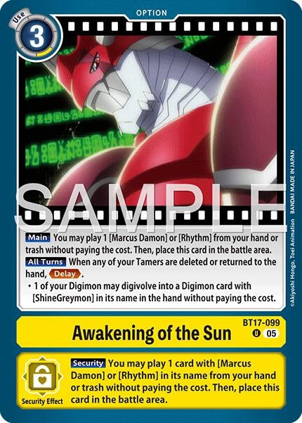 Image for Awakening of the Sun (Reprint) - Digimon Card Game