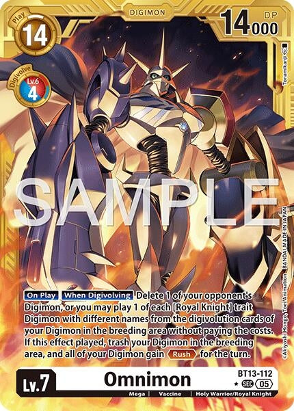 Image for Omnimon - BT13-112 (Gold Border) - Digimon Card Game