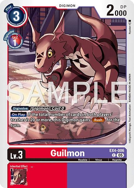 Image for Guilmon - EX4-006 (Reprint) - Digimon Card Game