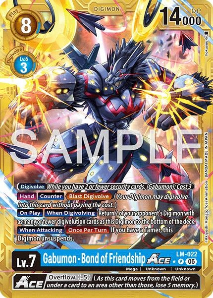 Image for Gabumon - Bond of Friendship ACE (Gold Border) - Digimon Card Game